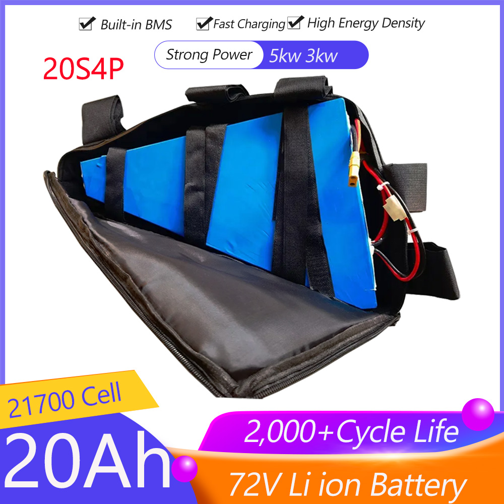 72V 30Ah Lifepo4 Battery Pack - Triangle 21700 20S4P Daly BMS 72V