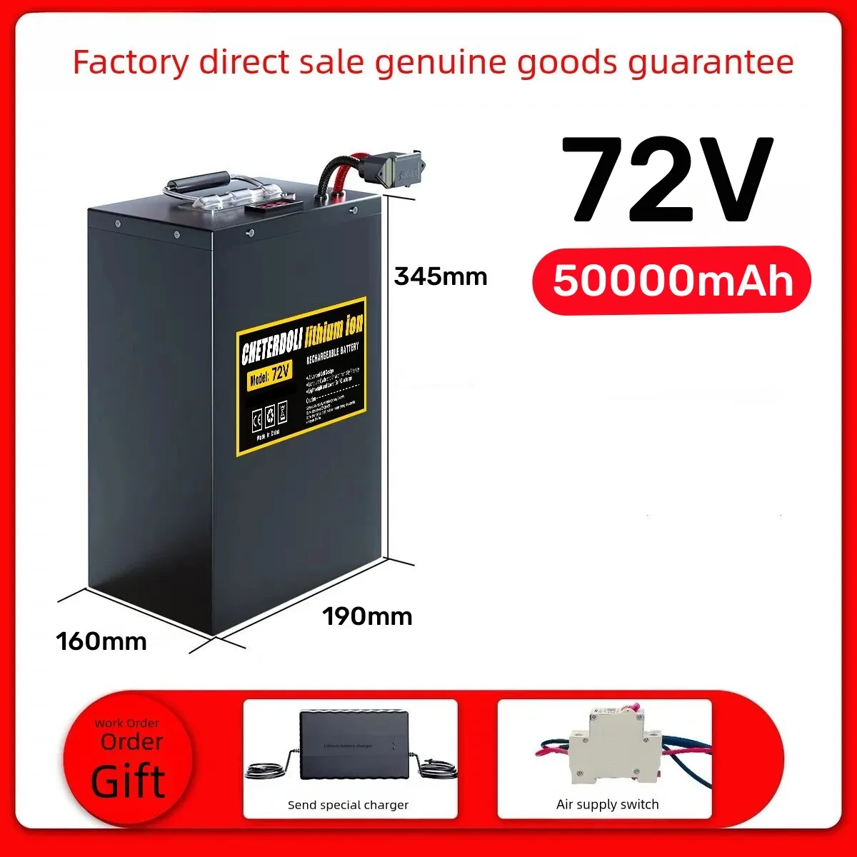 72V 30Ah Lifepo4 Battery Pack - Aleaivy 60V 72V Ebike Lithium Batterij