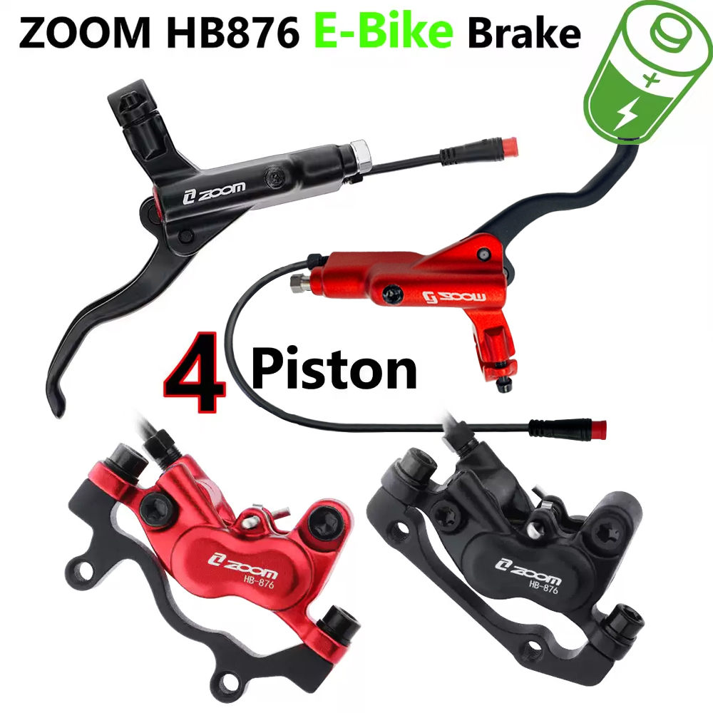 Zoom Hydraulic Brake 4 Piston E-Scooter - ZOOM HB-876E E-Bike 4-zuiger hydraulische schijfremset