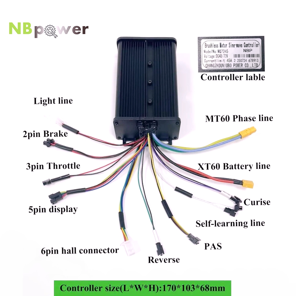 72V 45A Dual Controller - Dual Mode NBpower 48V/72V 45A Sinusgolf