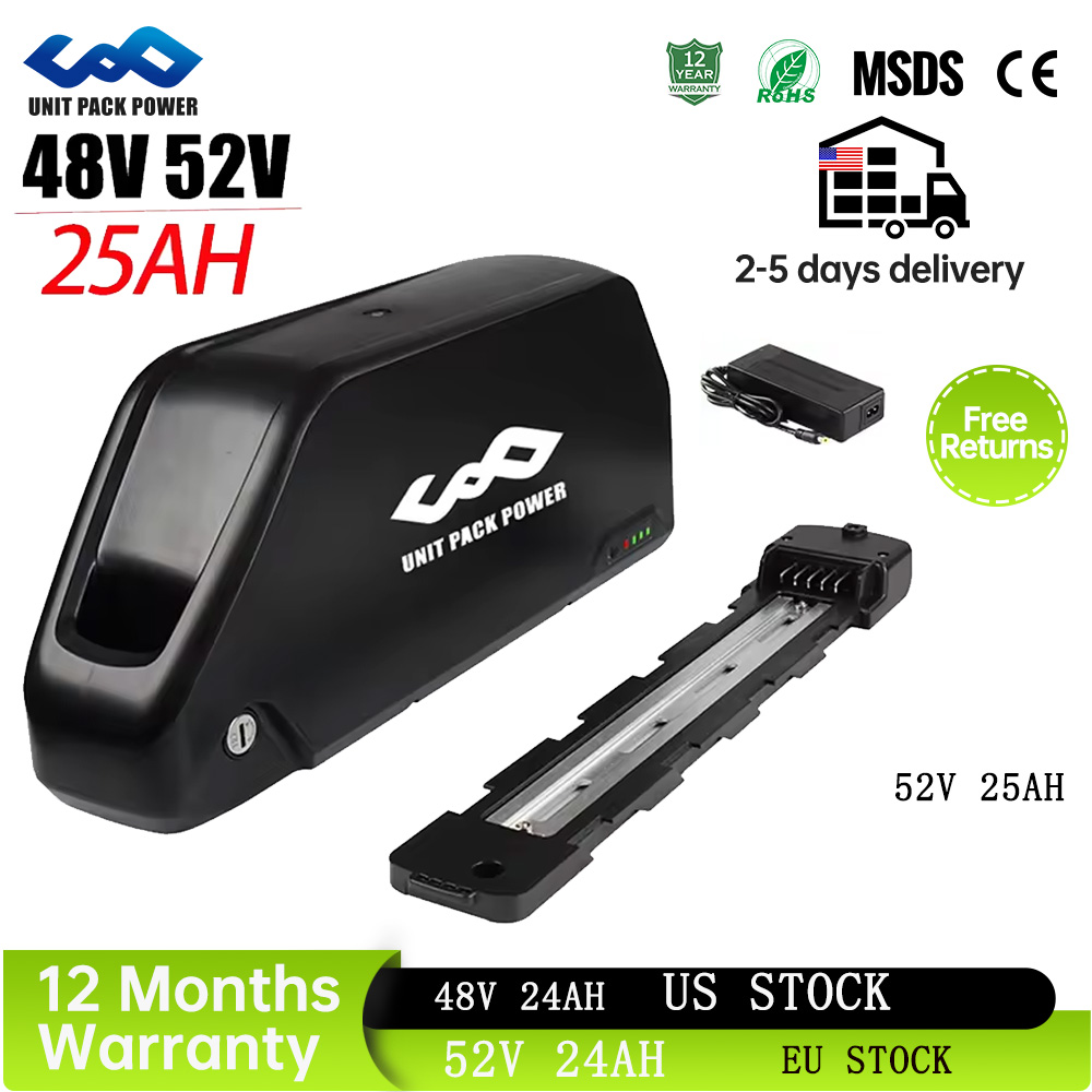60V 30Ah 21700 Battery Pack - 52V 25AH Downtube EBike Batterij Polly