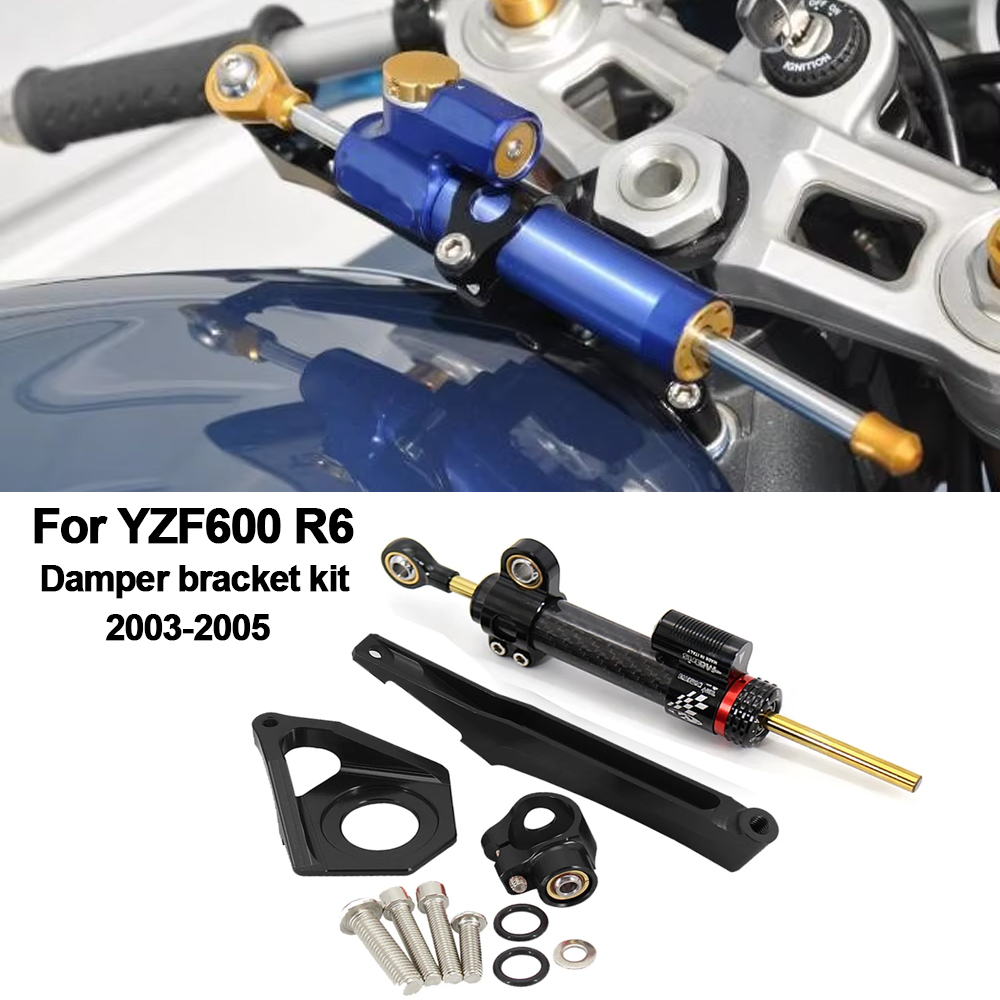 Steering Damper Stabilizer Kit Cnc - Voor YAMAHA YZF600 R6 2003-2005 Motorfiets
