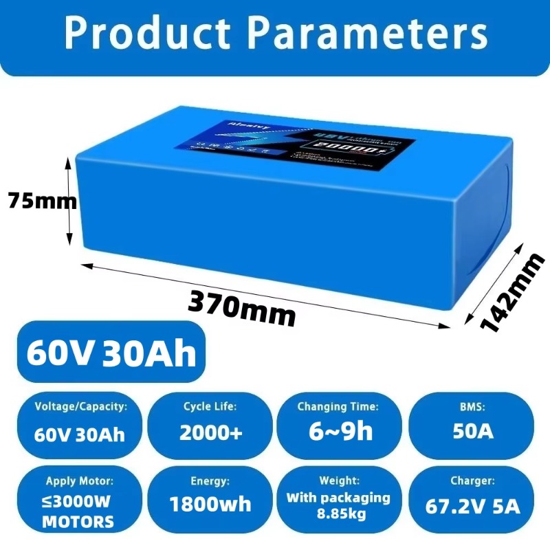 Aleaivy 60V 20Ah 30Ah 21700 Li - 60V 30Ah 21700 Battery Pack recensie en prijs