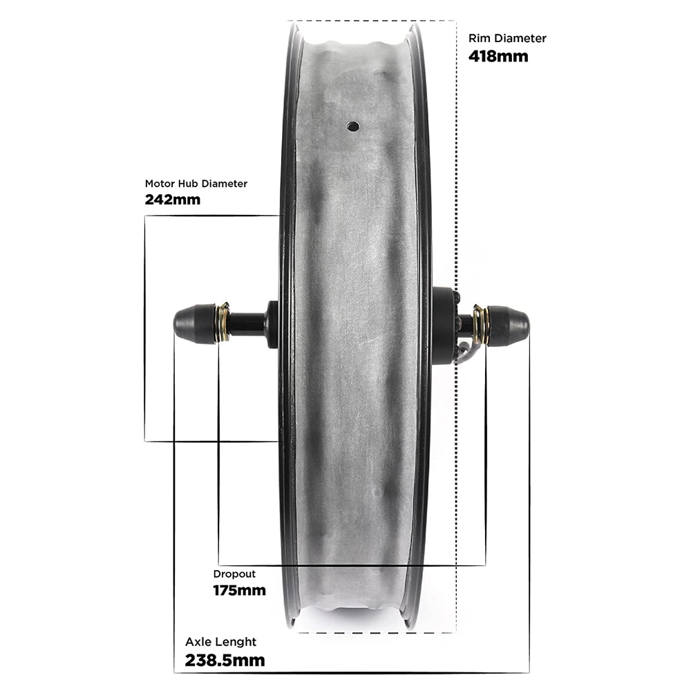 Hoogvermogen 20 inch borstello - 60V 5000W Brushless Hub Motor recensie en prijs